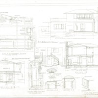 Thomas Mann House: elevation and sections